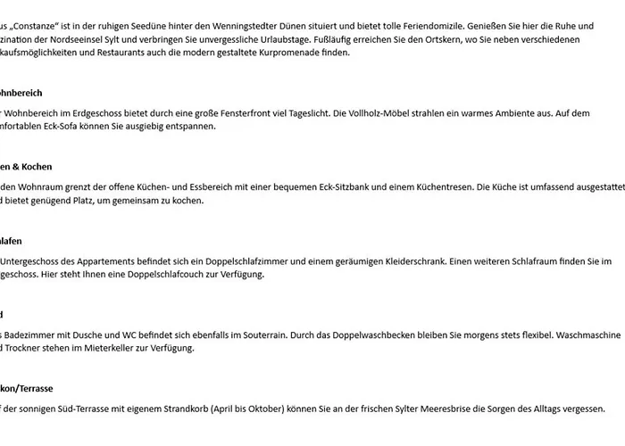 Constanze - Seeduene 19, App 44 Apartman Wenningstedt-Braderup (Sylt)